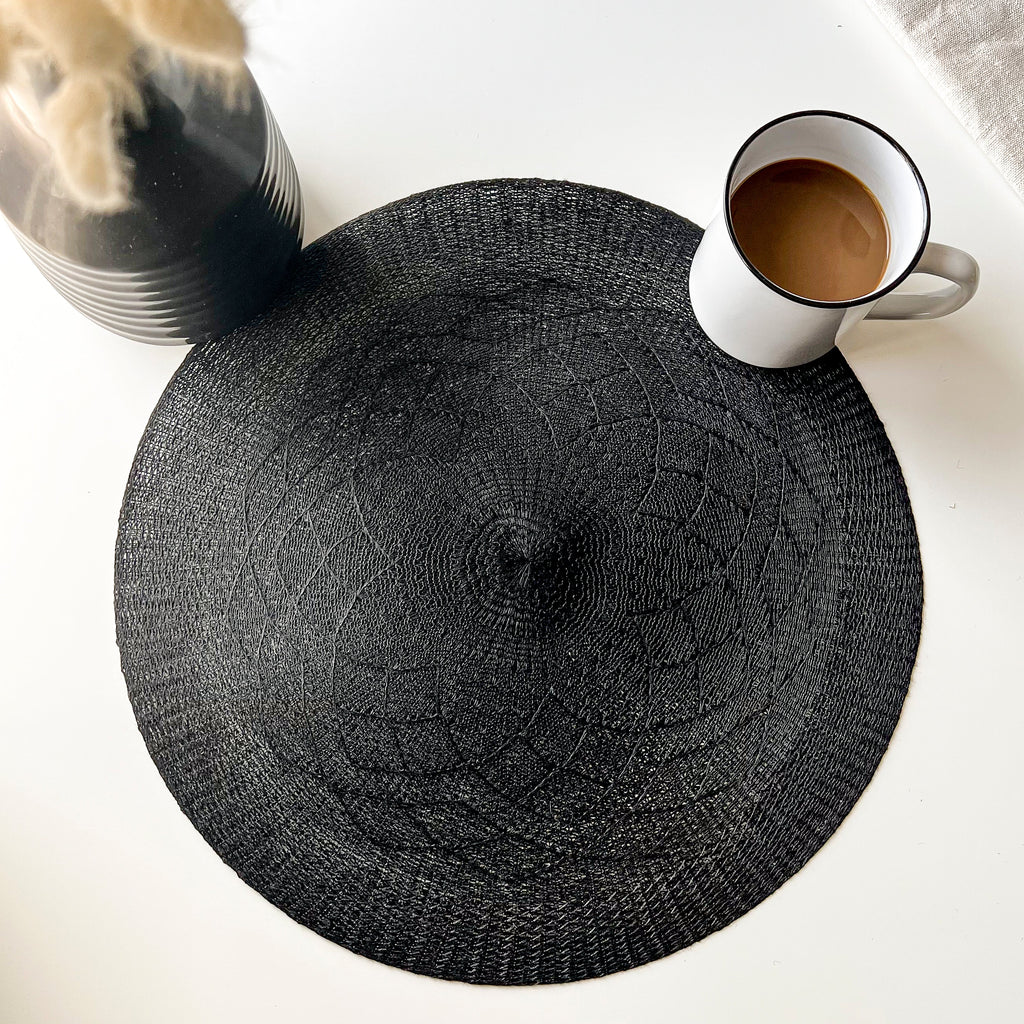 Napperon en polyester - Noir