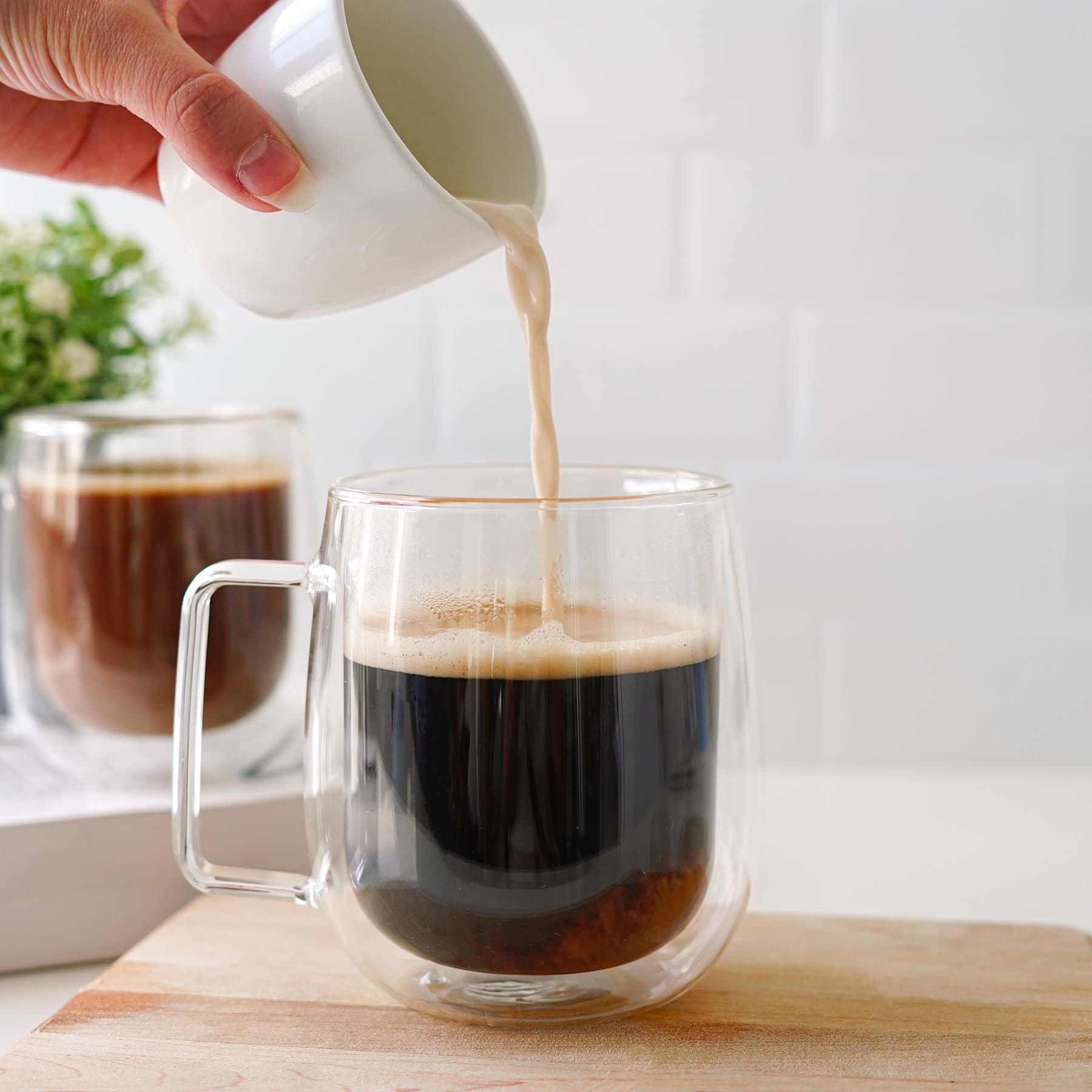 Ensemble de 2 tasses à café à double paroi - 400 ml