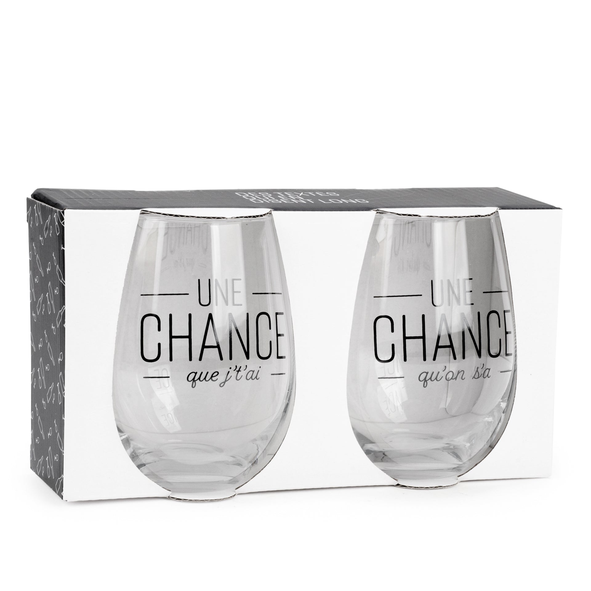 Duo verres sans pied - Une chance