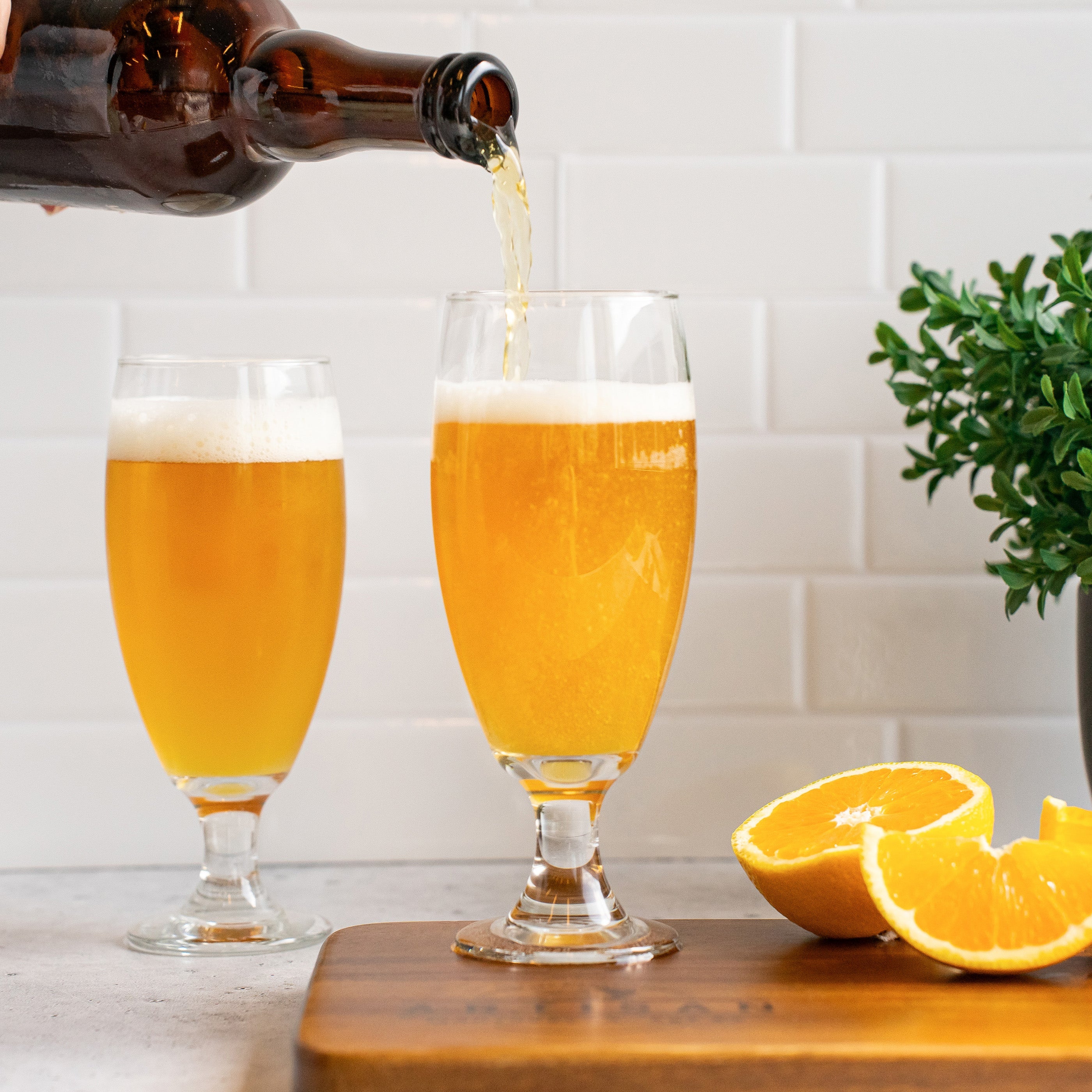 Ensemble de 2 verres à bière - Avec pied
