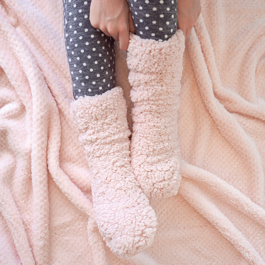 Jeté Kozy texturé - Rose