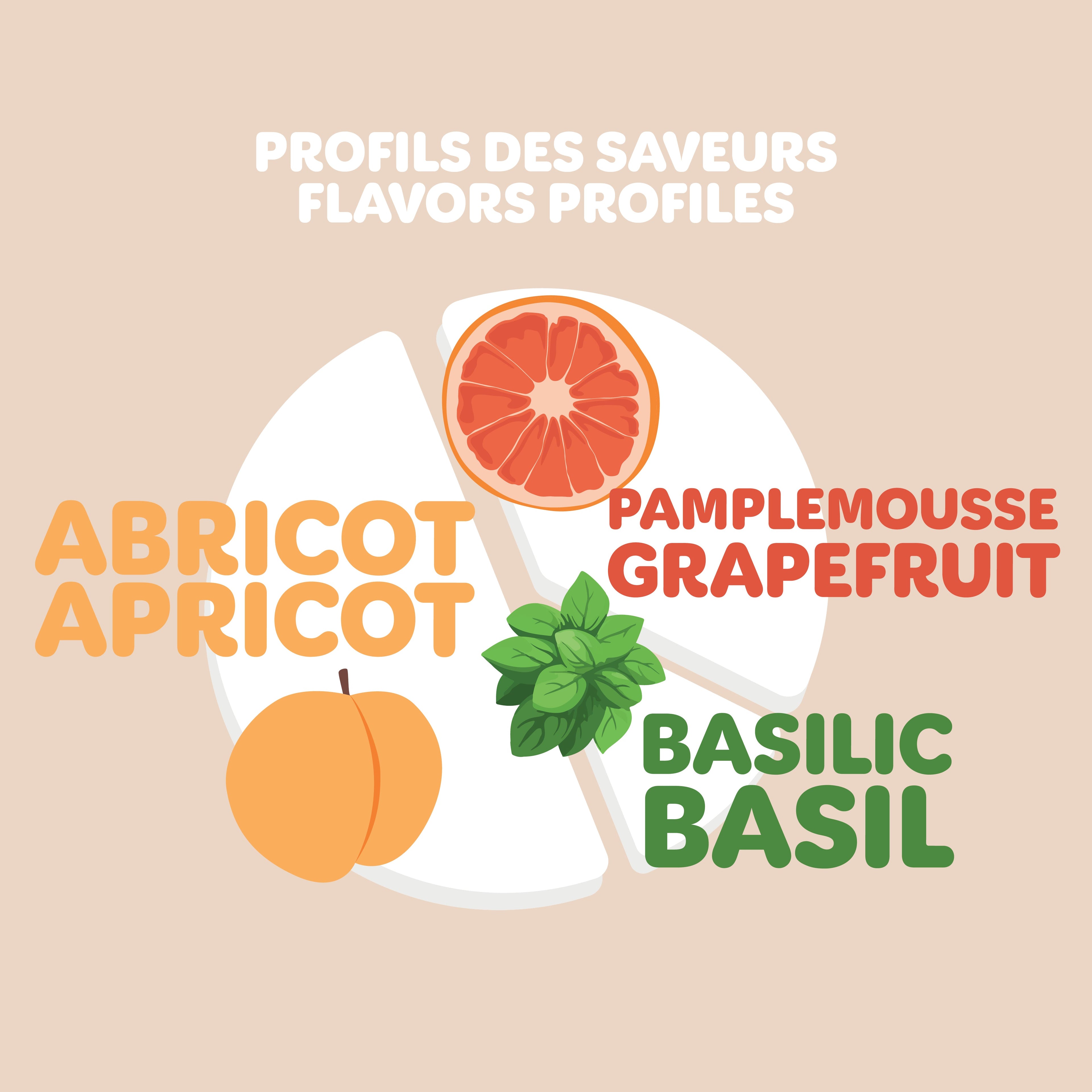 Gin tonic 3D - Abricot & basilic