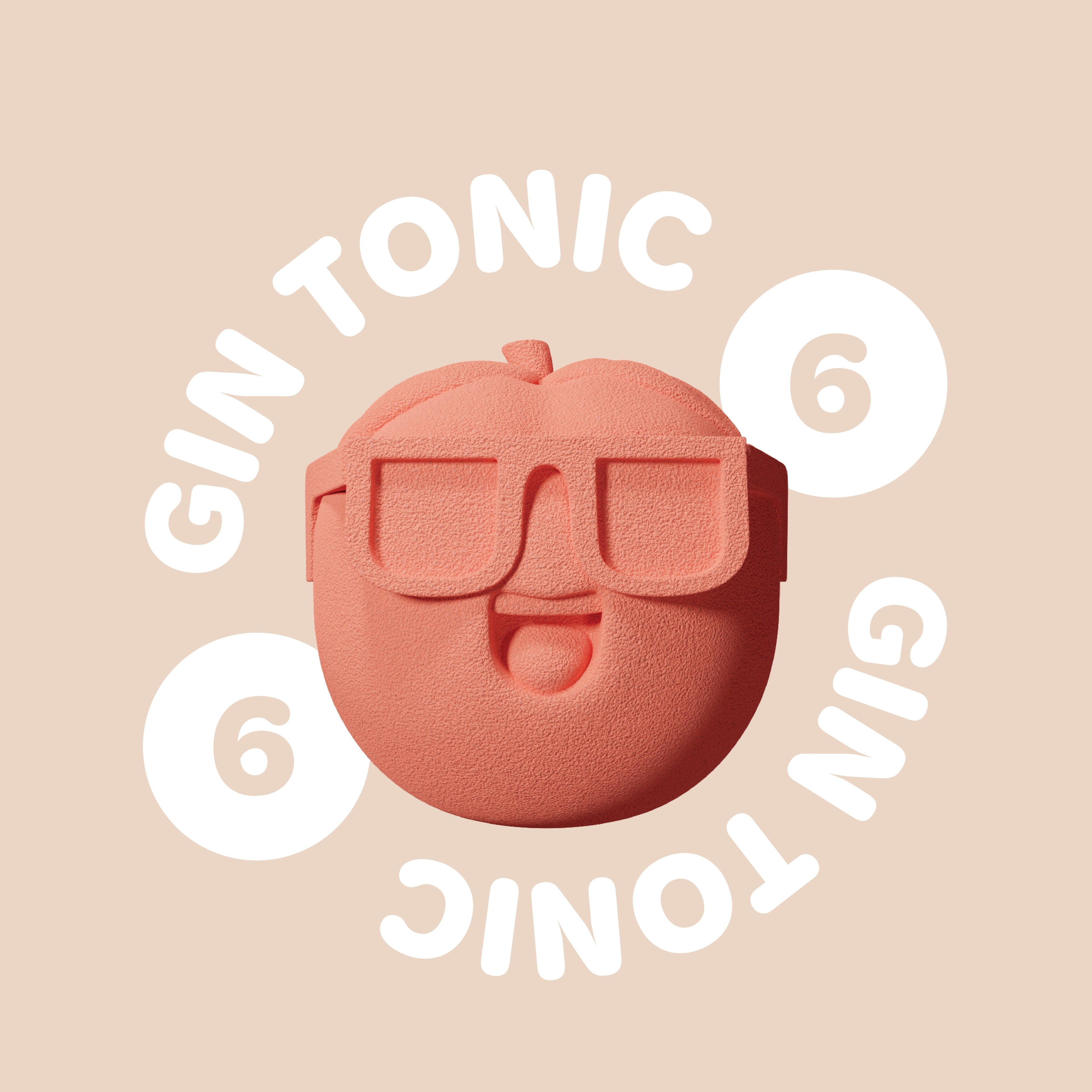 Gin tonic 3D - Abricot & basilic