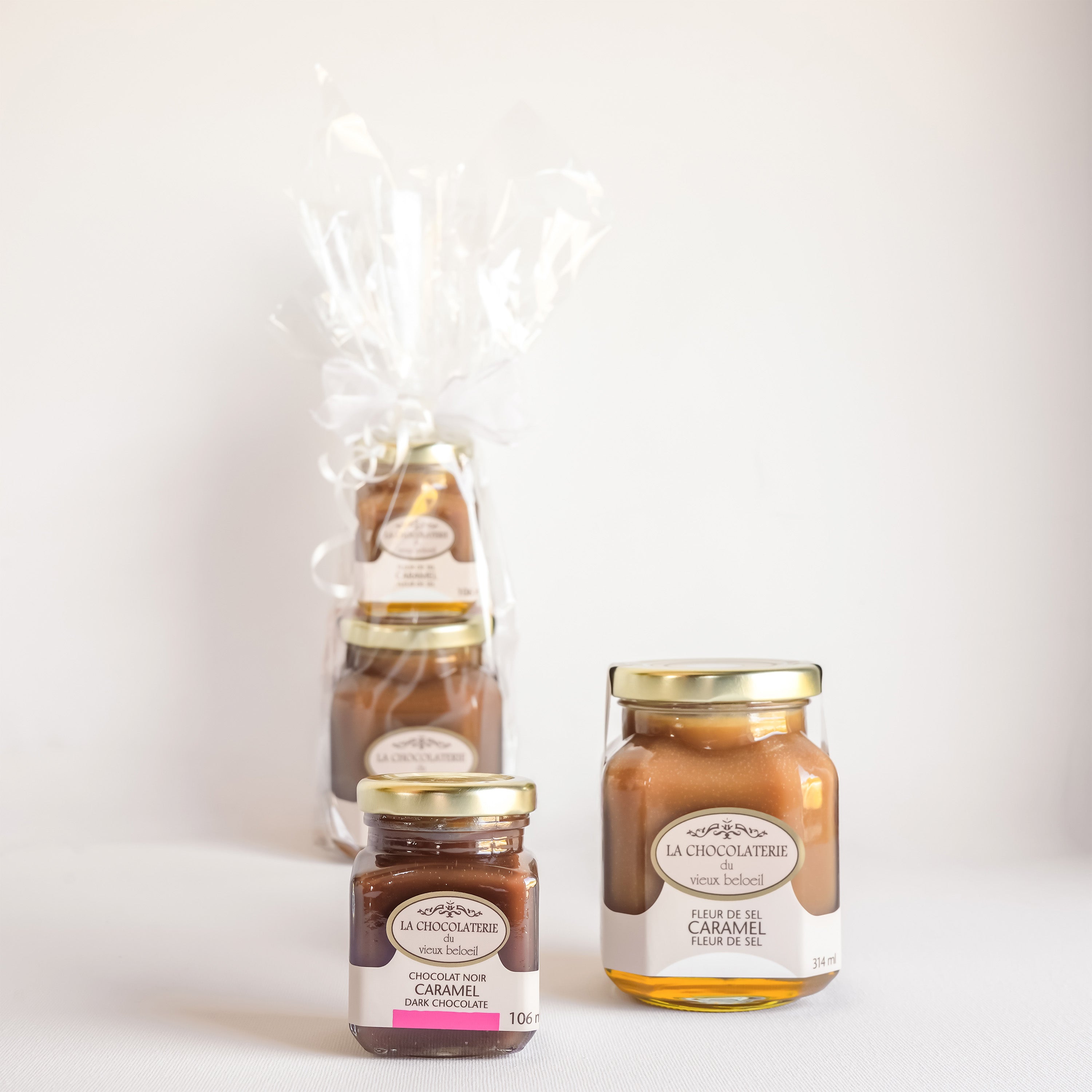 Duo caramels - Fleur de sel & chocolat noir