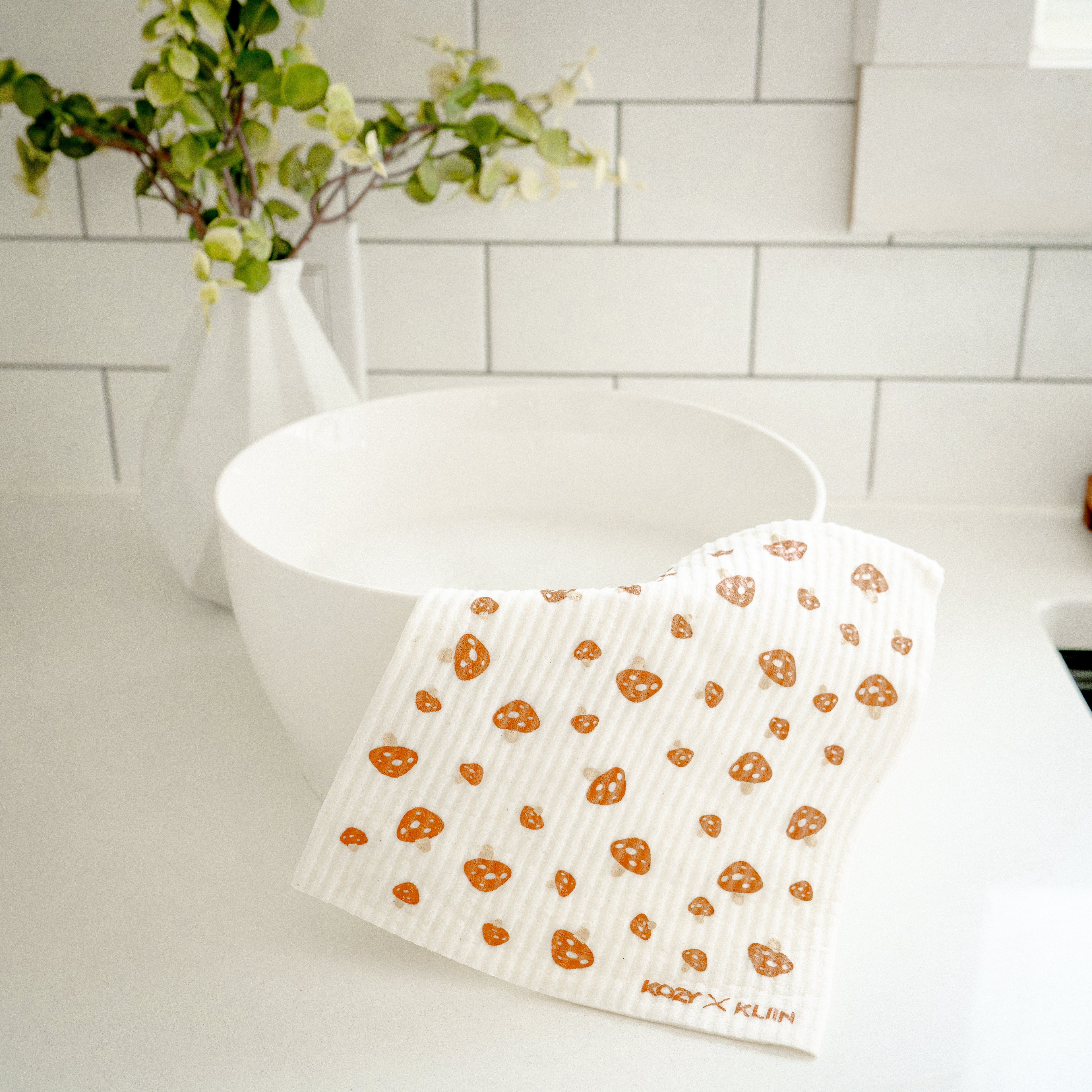 Lingette réutilisable - Champignons