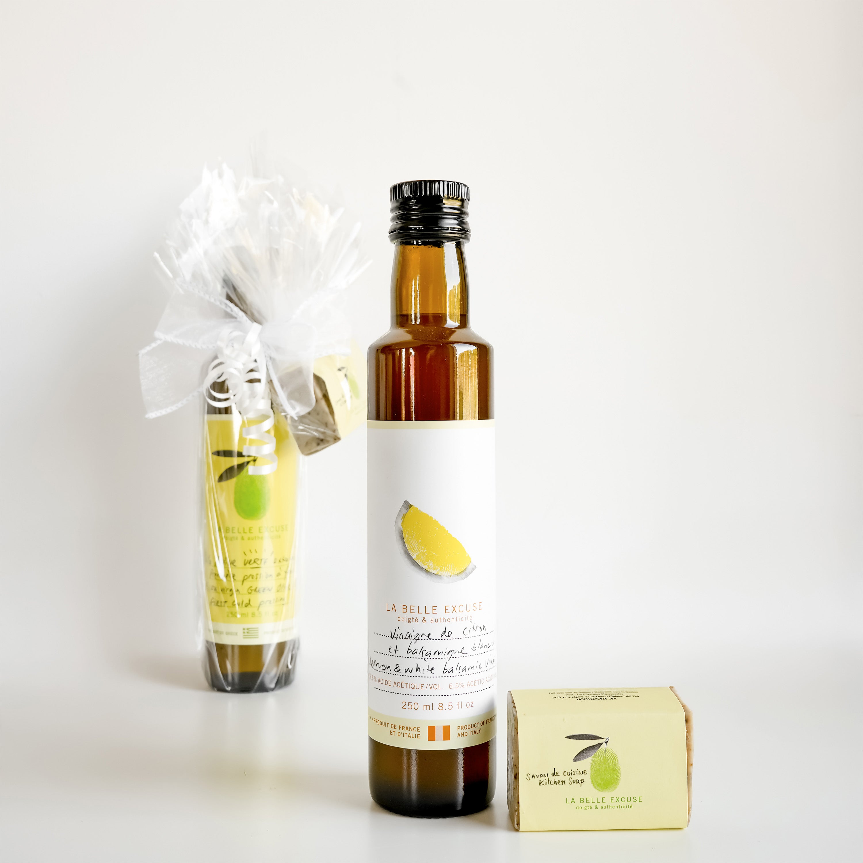 Vinaigre de citron + balsamique blanc & savon