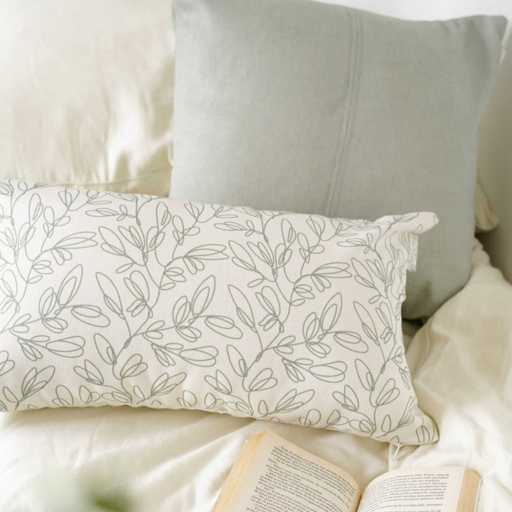 Coussin uni - Vert sauge
