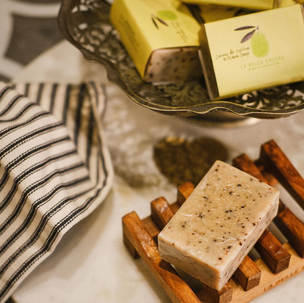 Petit savon de cuisine au romarin, citron & café