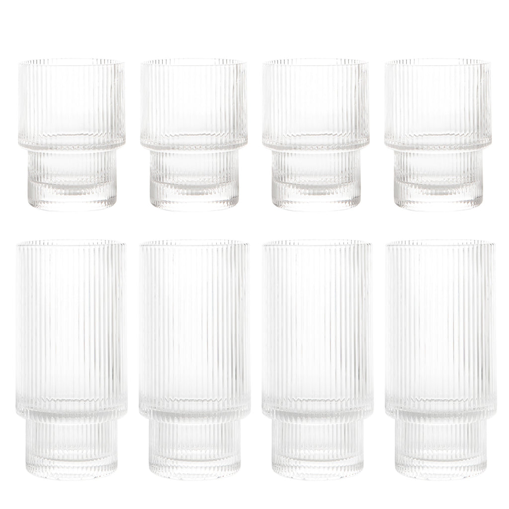 Ensemble de verres empilables (8)