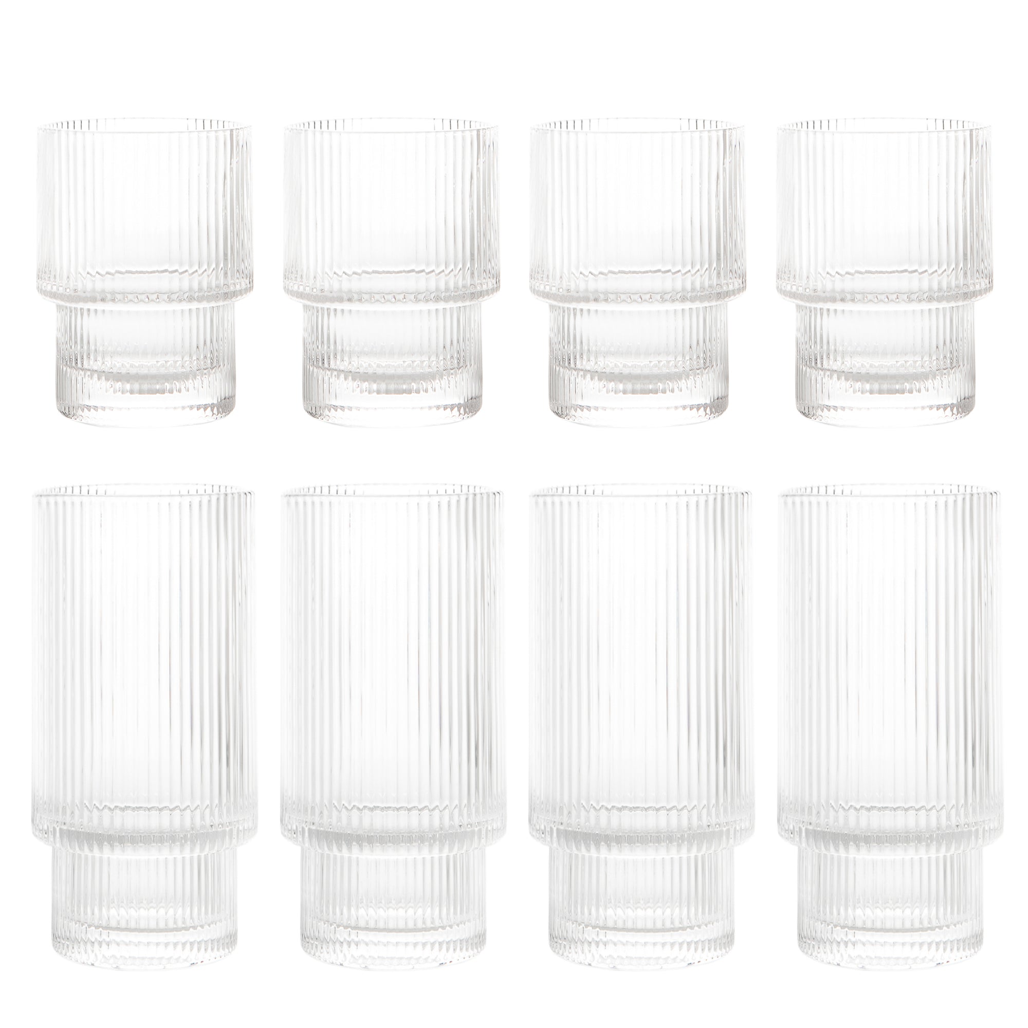 Ensemble de verres empilables (8)