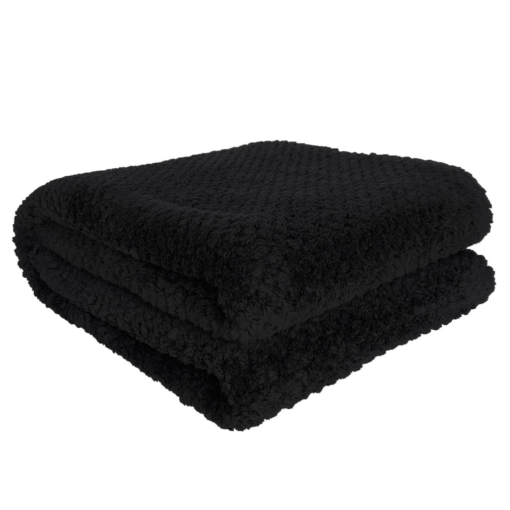 Jeté Kozy texturé - Noir