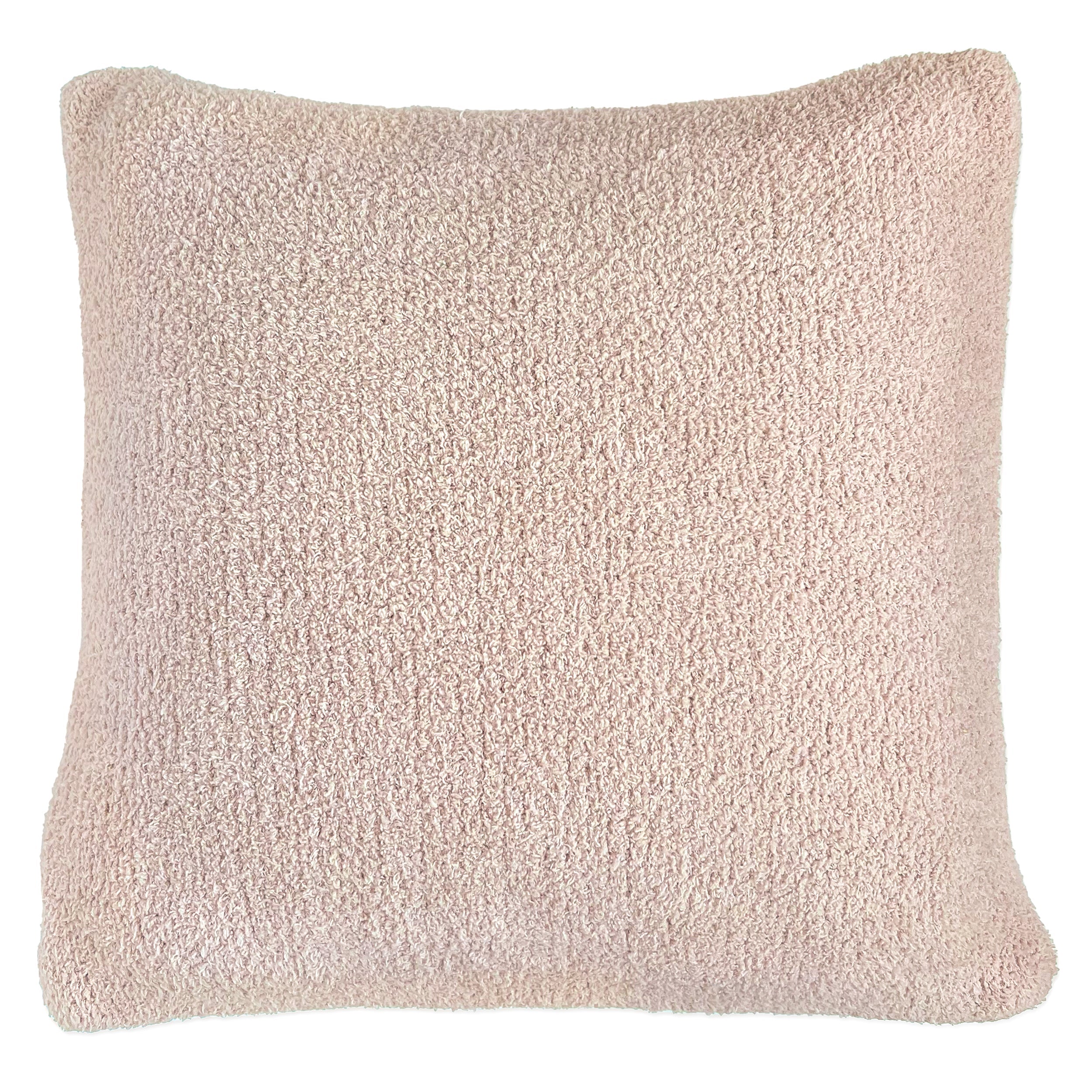 Coussin tricot deluxe - Rose blush
