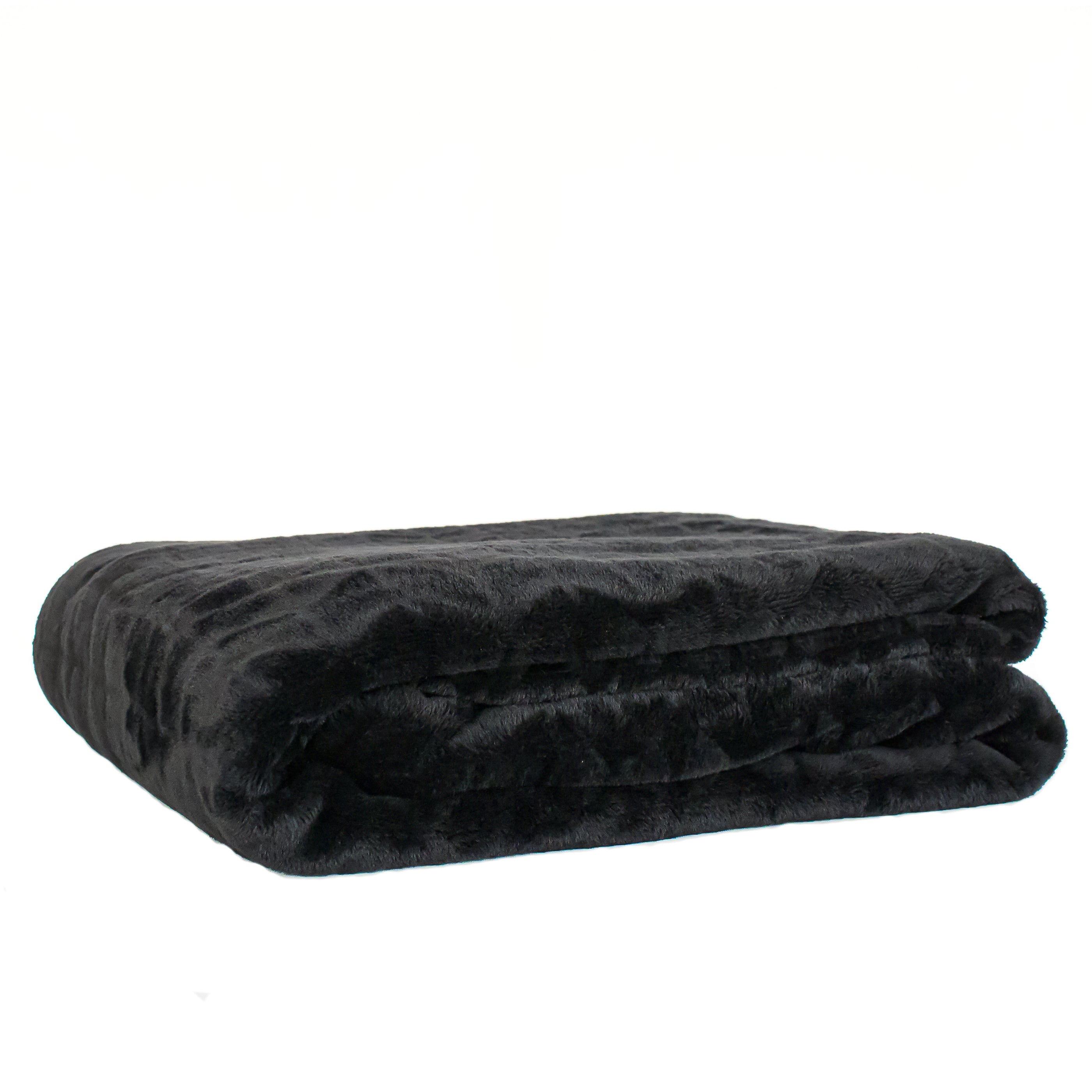 Jeté en peluche - Noir