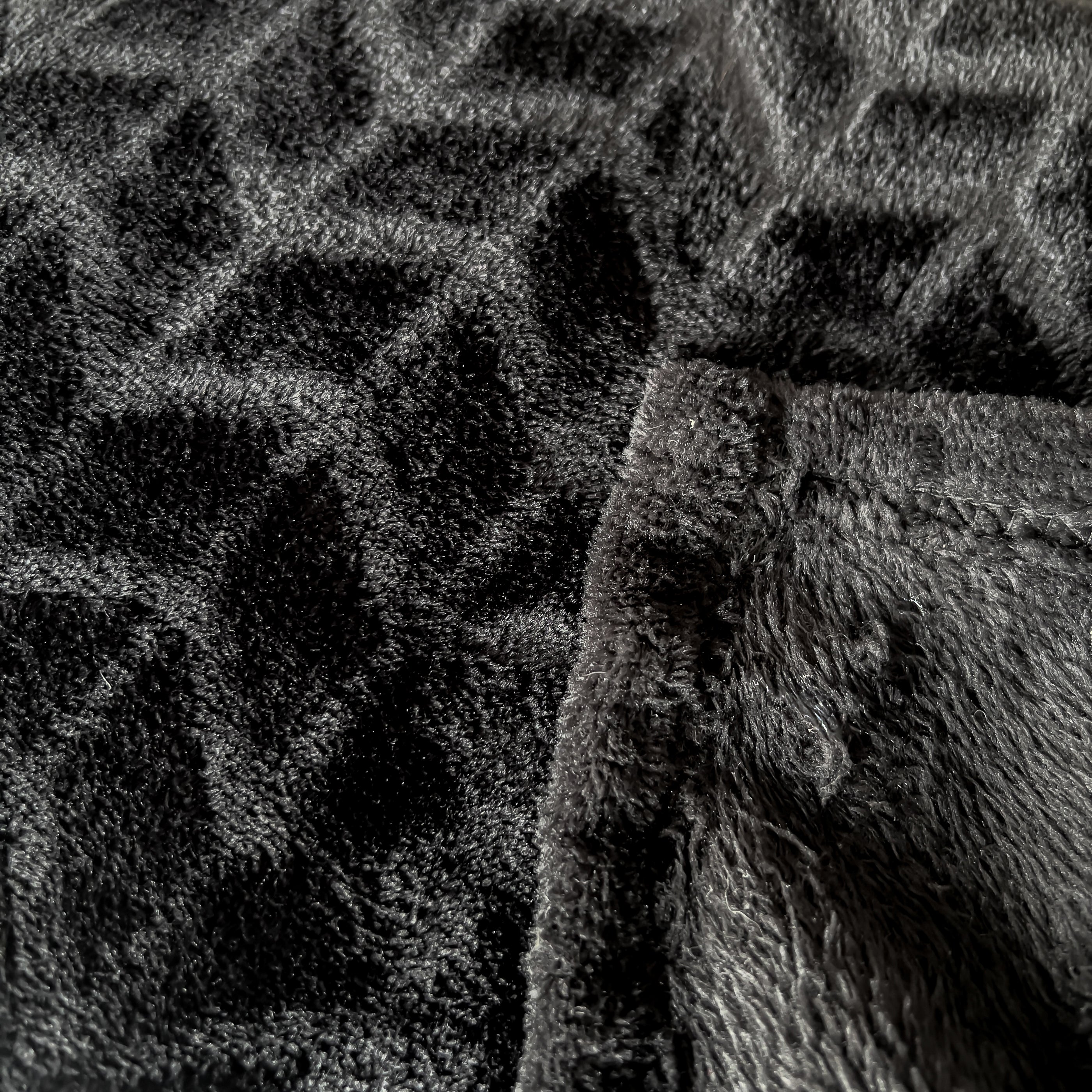 Jeté en peluche - Noir