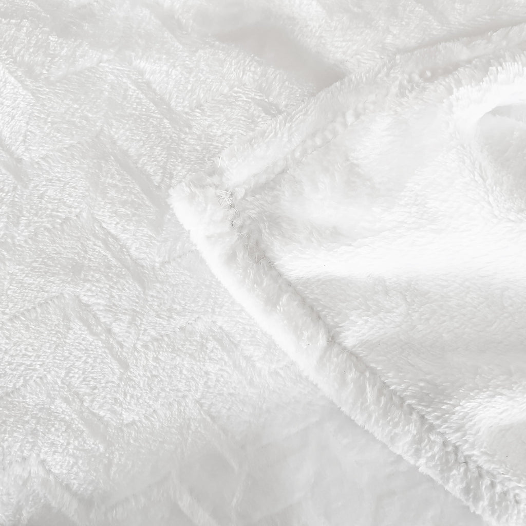 Jeté en peluche - Blanc