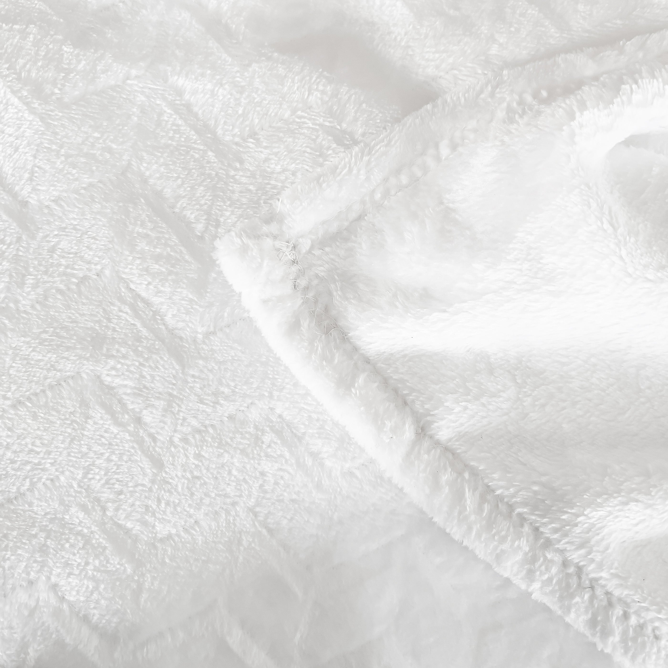 Jeté en peluche - Blanc