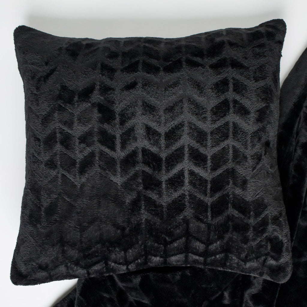 Coussin en peluche - Noir
