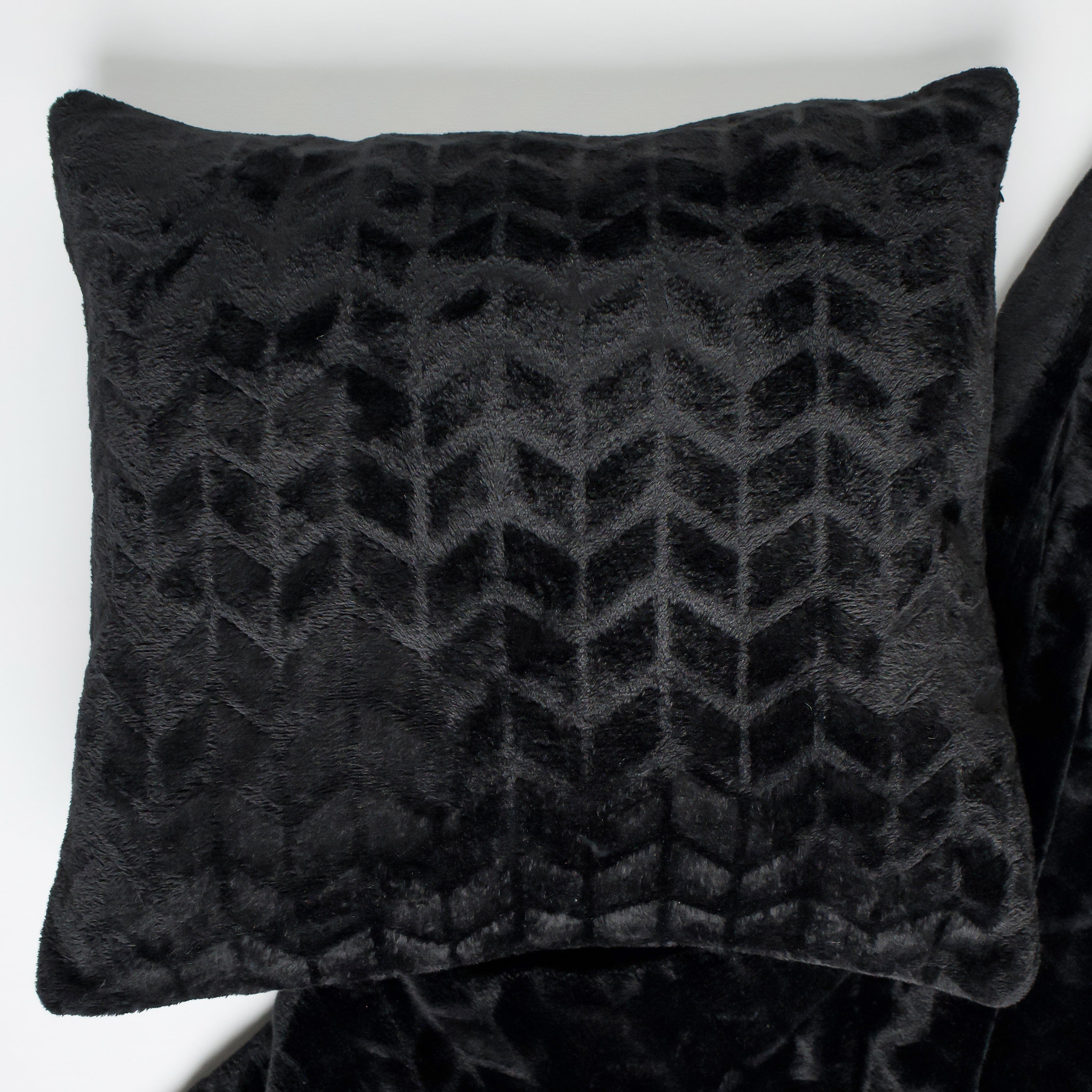 Coussin en peluche - Noir