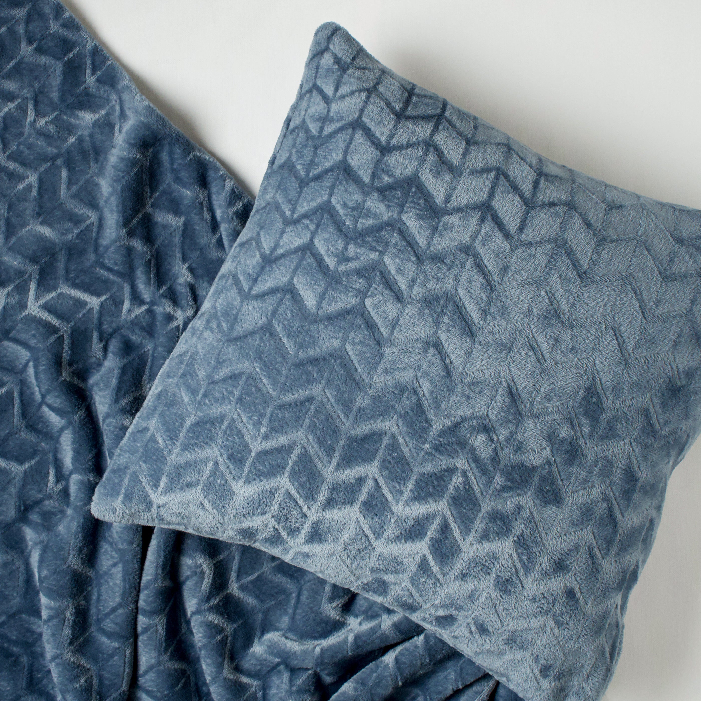 Coussin en peluche - Bleu