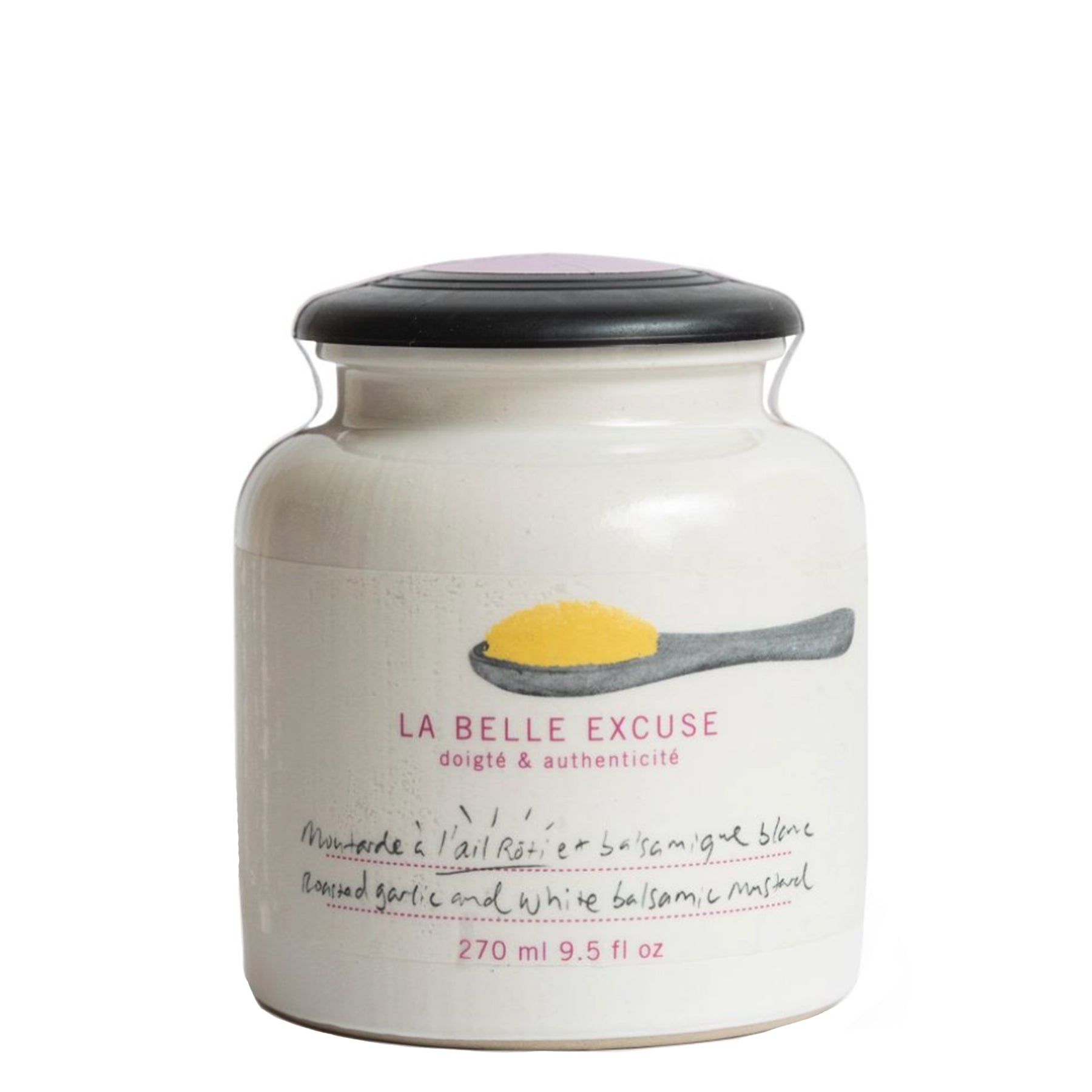 Moutarde huile d’olive, ail rôti et balsamique blanc