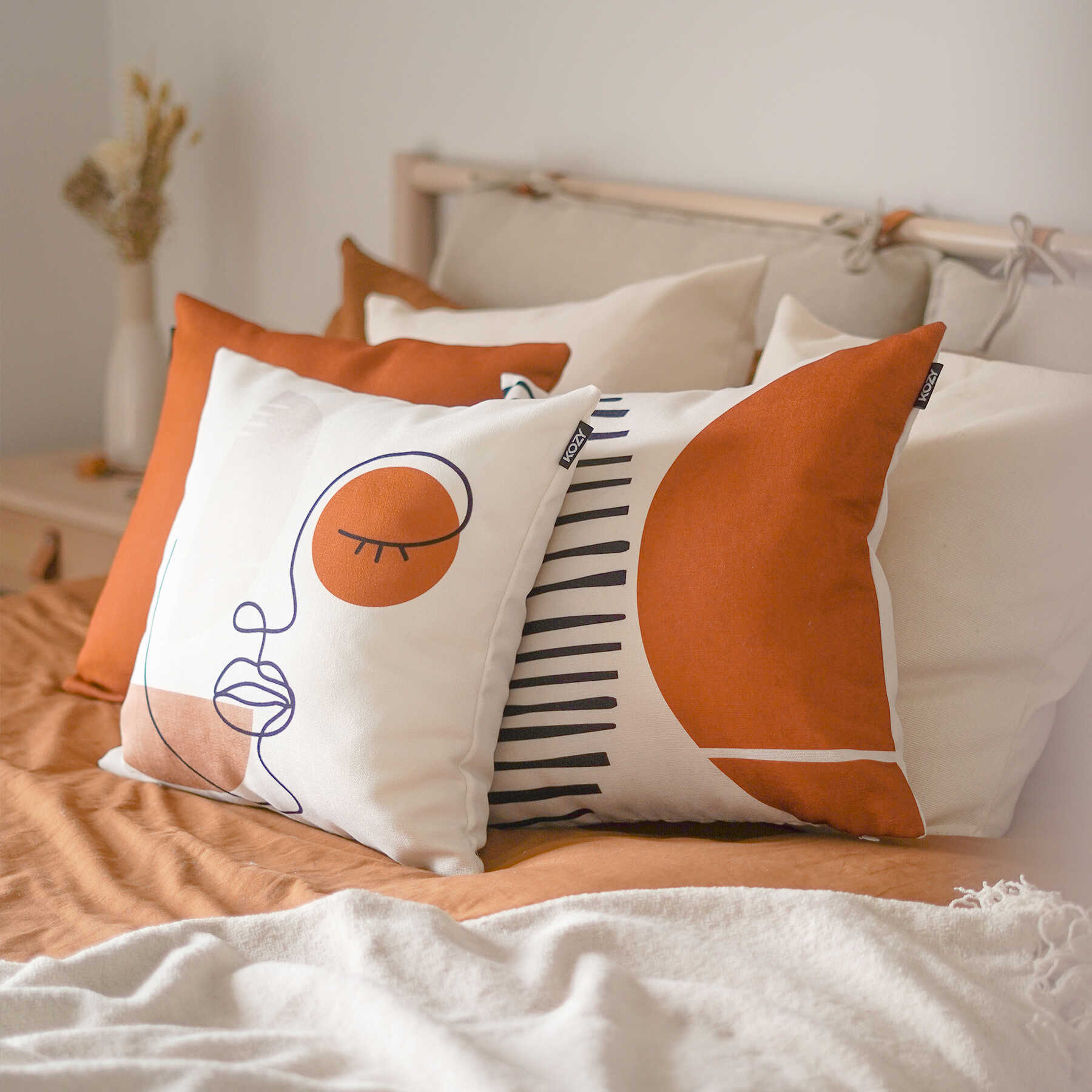 Coussin Kozy - Abstrait rusty